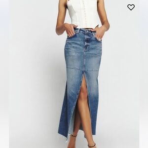 Reformation Tazz Maxi Denim Skirt